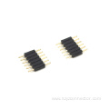 2.0mm Pitch Pin header Connector Single Row Straight SQ0.5mm H5.5mm With Threefold Layer Plastic 1*6P